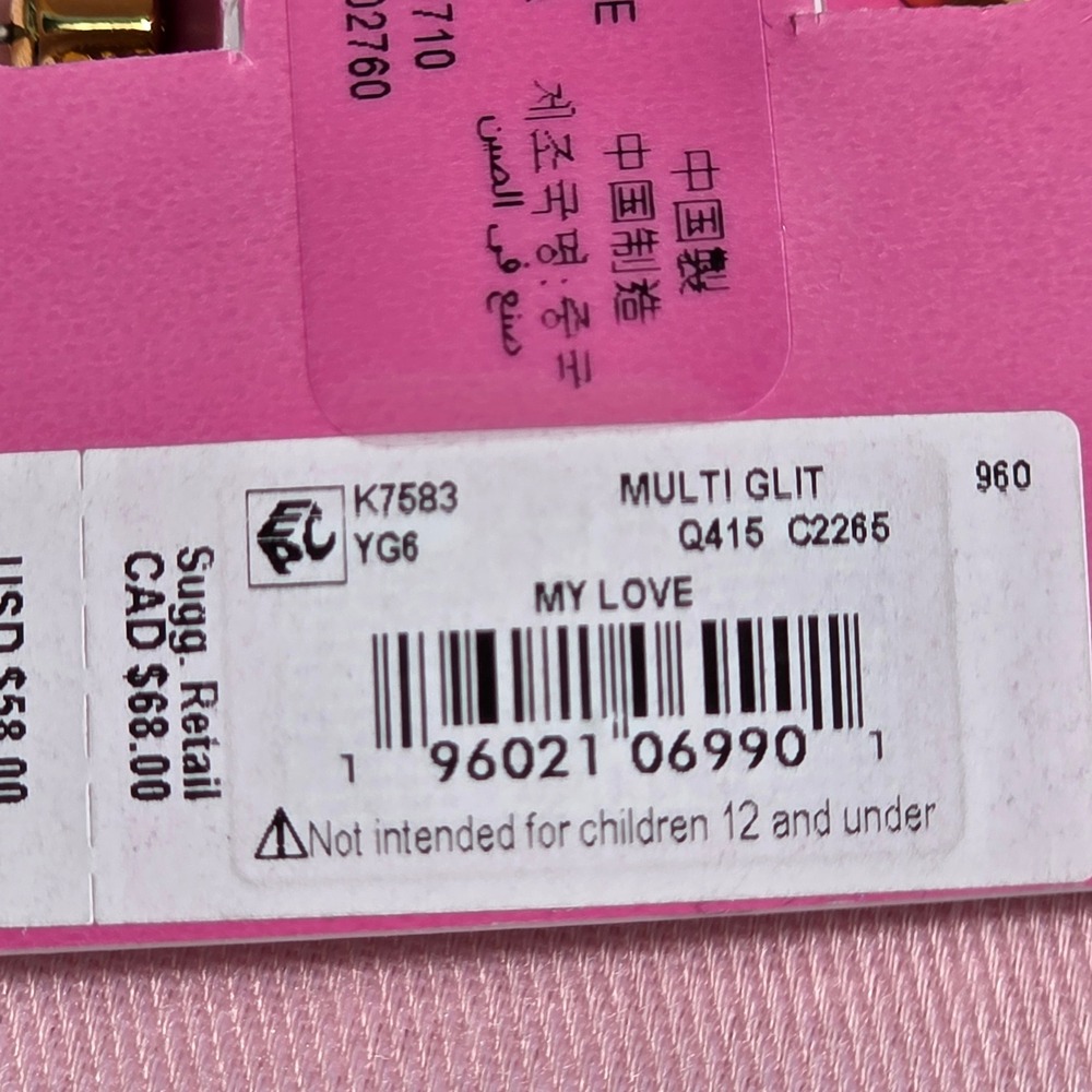 Kate Spade New York My Love Multi Glitter Heart Huggie Hoop Earrings Valentines‎ - Picture 4 of 5